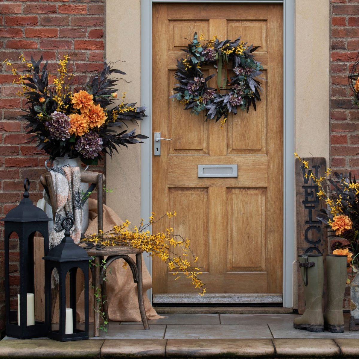 Orange Dahlia Spray by Hill Interiors - image 4