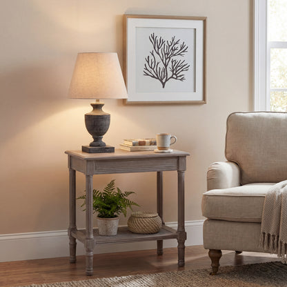 Incia Urn Wooden Table Lamp by Hill Interiors