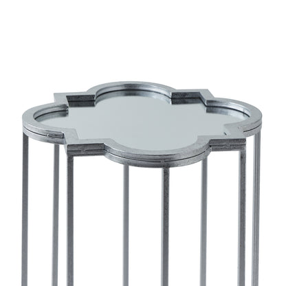 Quarter Foil Mirrored Set Of Two Side Tables by Hill Interiors - image 4