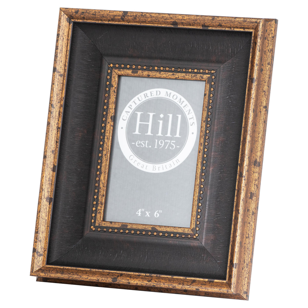 Black Antique Gold Beaded 4X6 Photo Frame by Hill Interiors