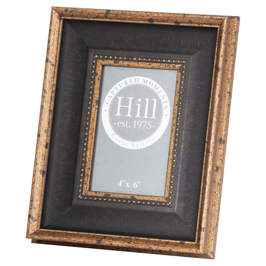 Black Antique Gold Beaded 4X6 Photo Frame by Hill Interiors