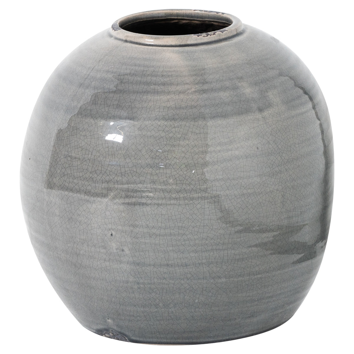 Garda Grey Glazed Tiber Vase by SEDERVA