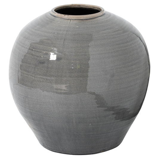 Garda Grey Glazed Regola Vase by SEDERVA