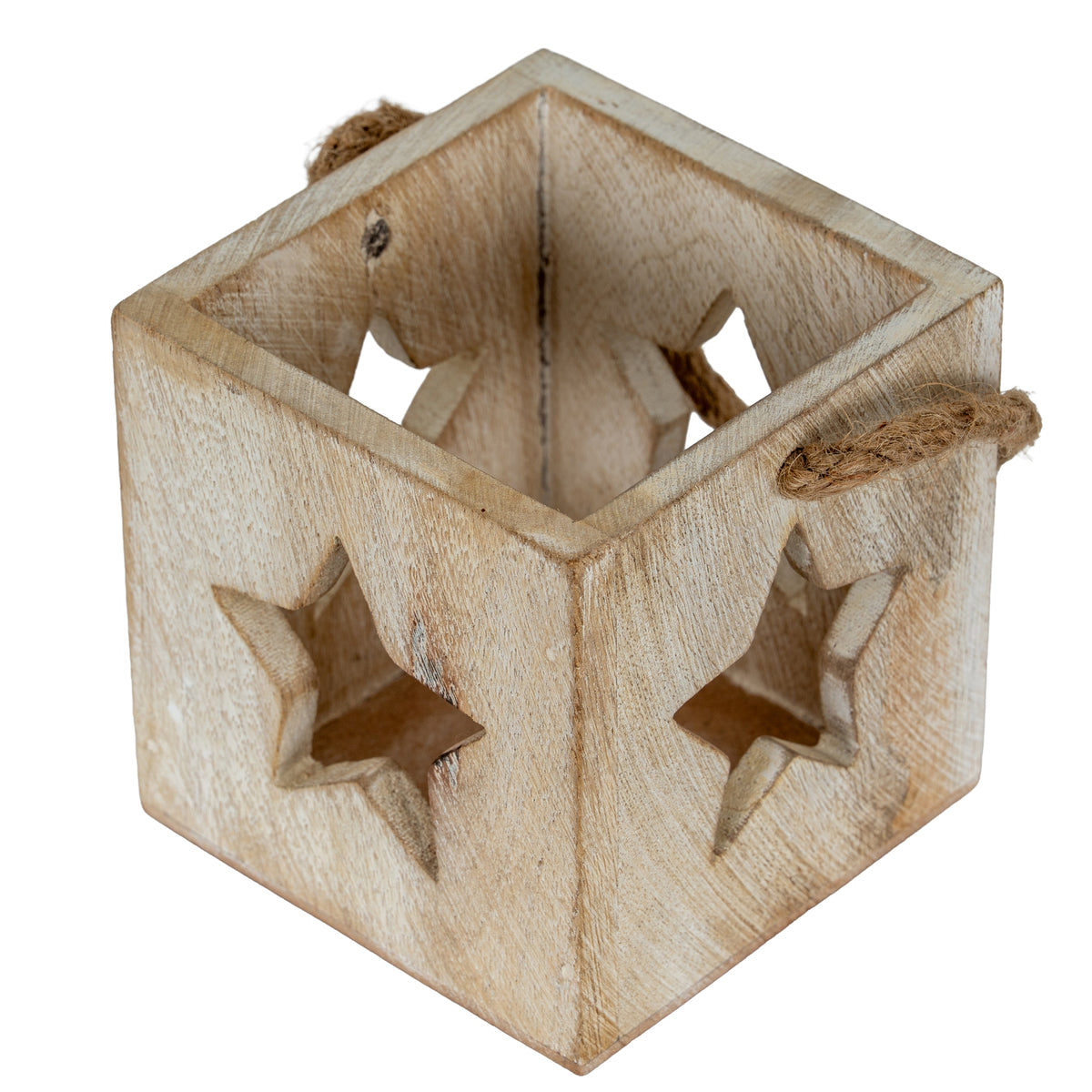 Washed Wood Star Tealight Candle Holder by Hill Interiors - image 3