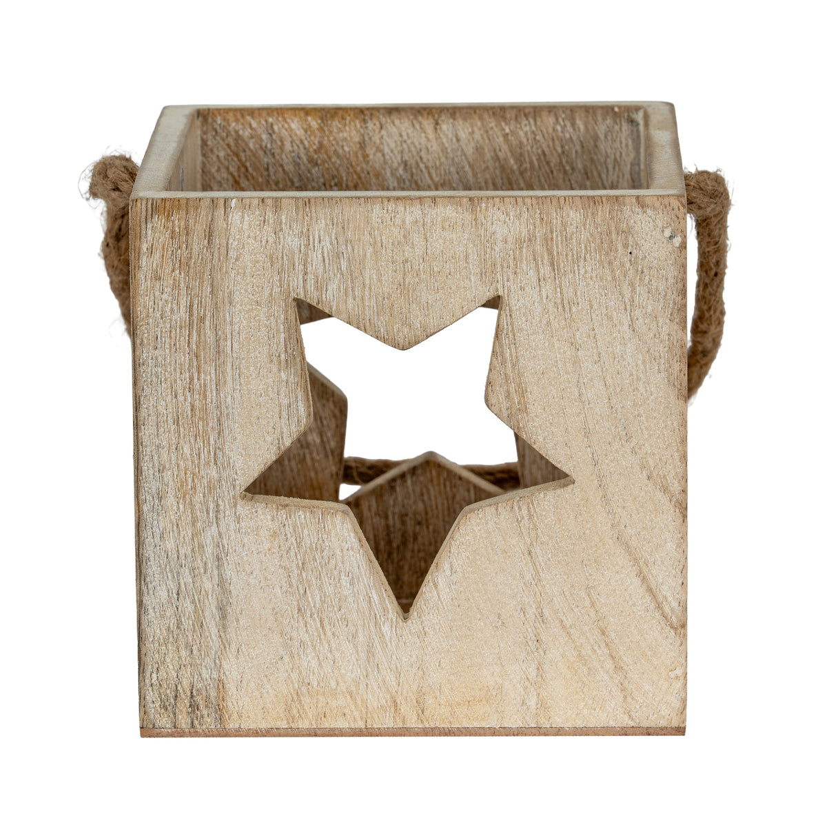 Washed Wood Large Star Tealight Candle Holder by Hill Interiors - image 2