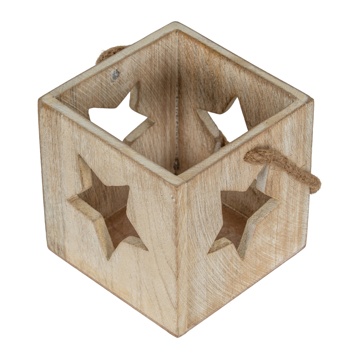 Washed Wood Large Star Tealight Candle Holder by Hill Interiors - image 3
