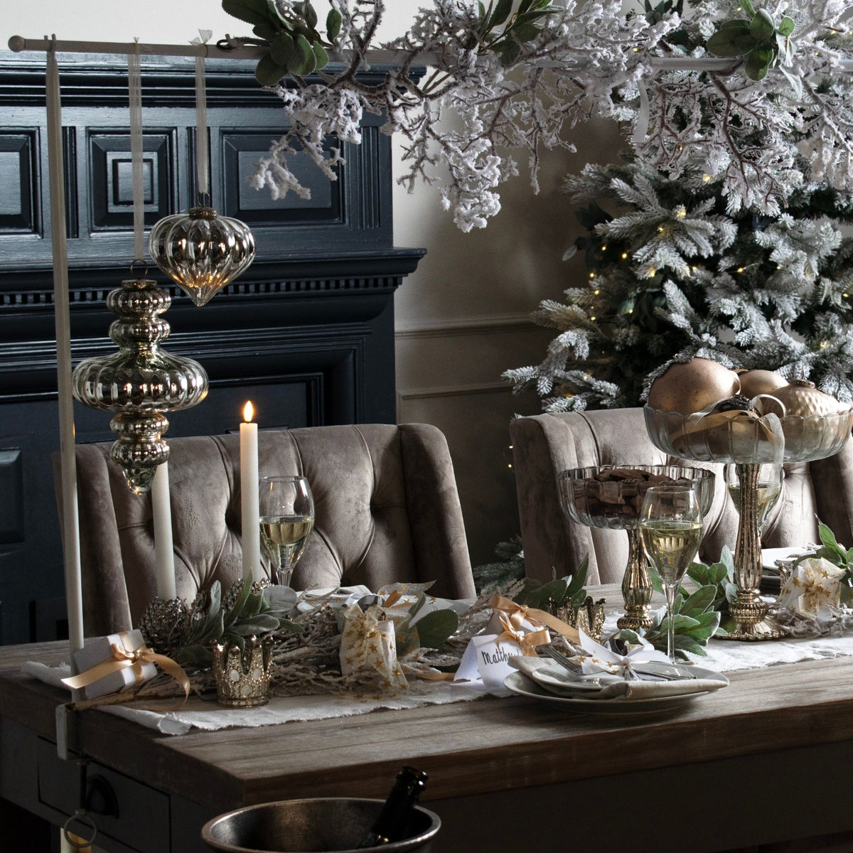 The Noel Collection Antique Silver Large Vallupe Bauble by Hill Interiors - image 2