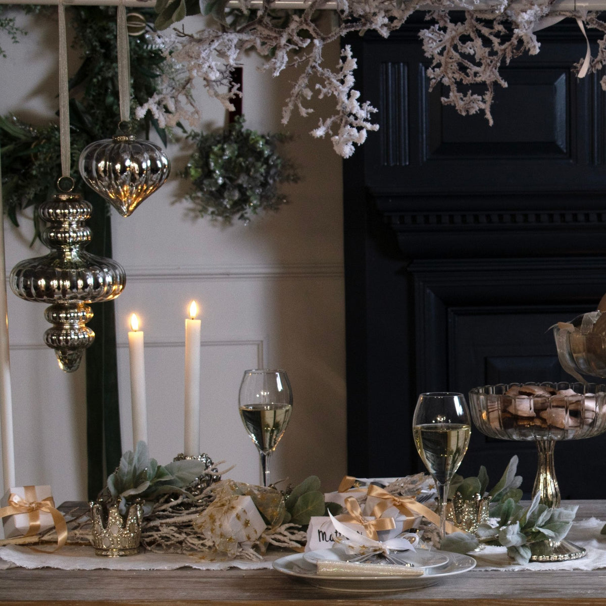 The Noel Collection Antique Silver Large Vallupe Bauble by Hill Interiors - image 3