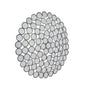 Large Round Convex Antiqued Silver Multi Mirror by Hill Interiors