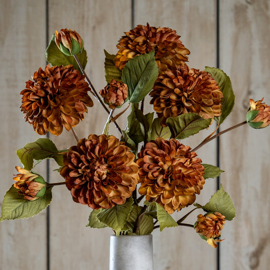 Deep Mustard Dahlia Stem by Hill Interiors