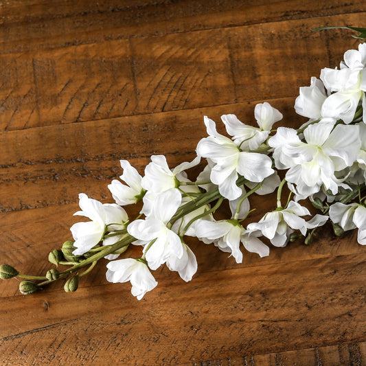 Tall White Delphinium Stem by Hill Interiors