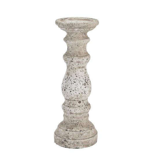 Stone Ceramic Column Candle Holder by Hill Interiors