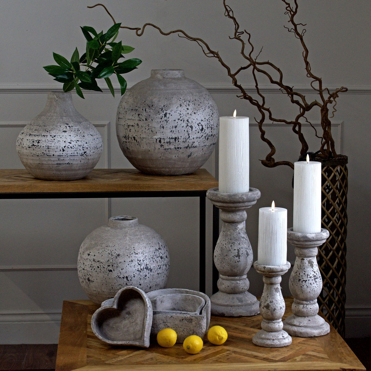 Small Stone Ceramic Candle Holder by SEDERVA - image 3