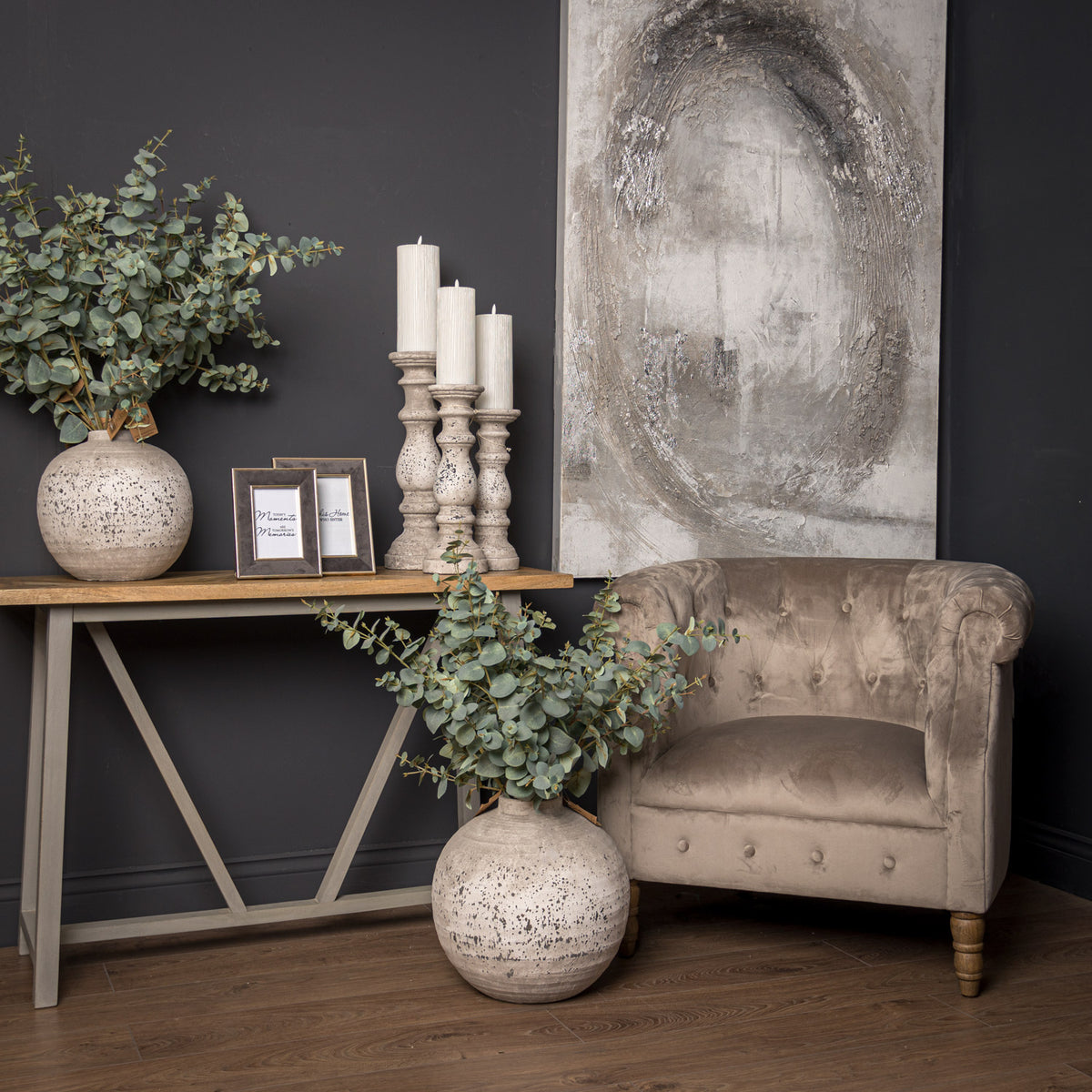 Stone Ceramic Candle Holder by Hill Interiors - image 5