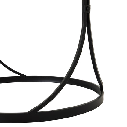 Concaved Set Of Two Black Mirrored Side Tables by Hill Interiors - image 5