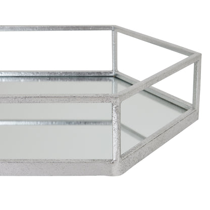 Silver Hexagon Set Of Two Trays by Hill Interiors - image 3