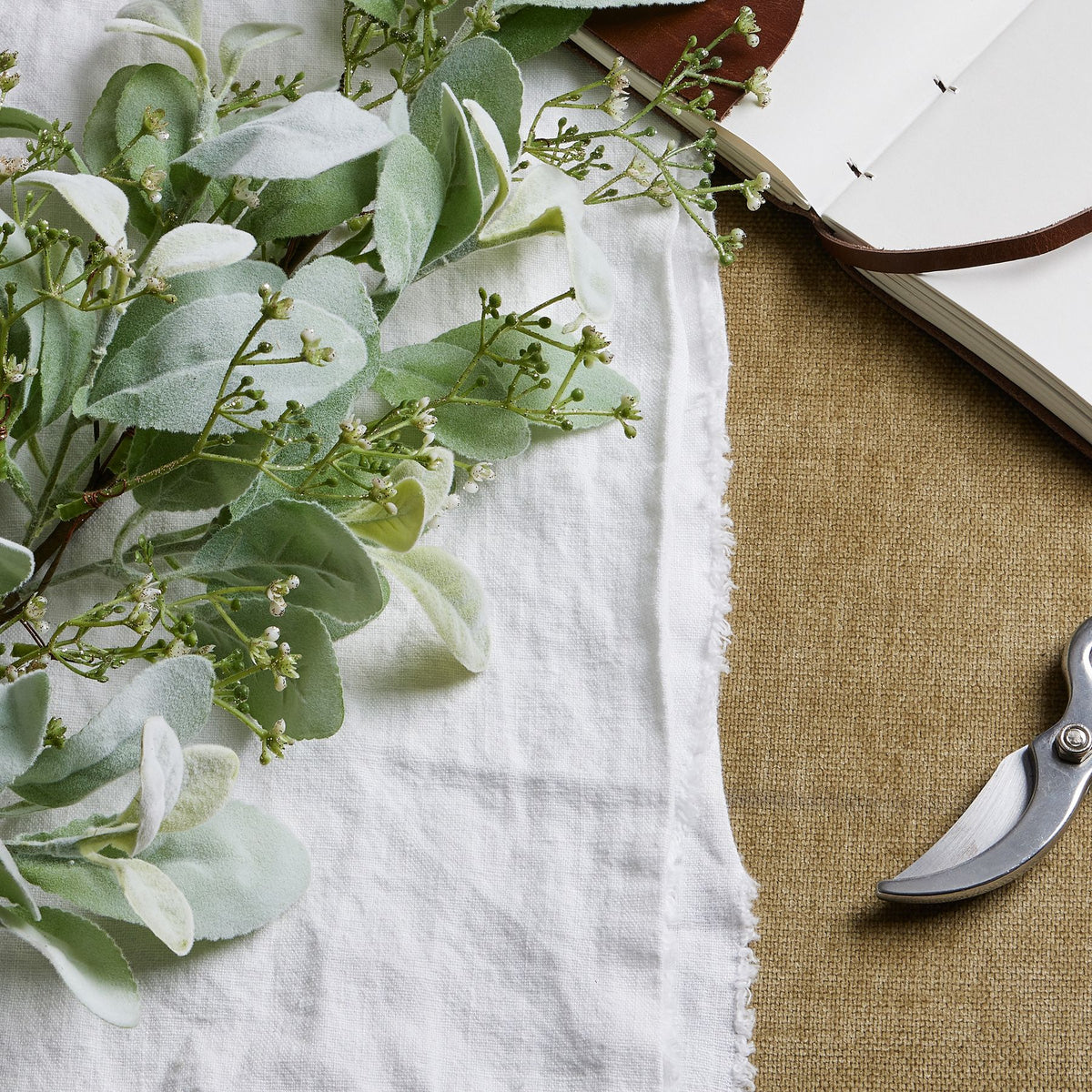 Large Winter Sprig With Lambs Ear And Wax Flower by Hill Interiors - image 2