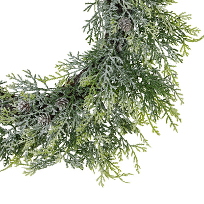 Frosted Pine Wreath With Pinecones by Hill Interiors - image 2