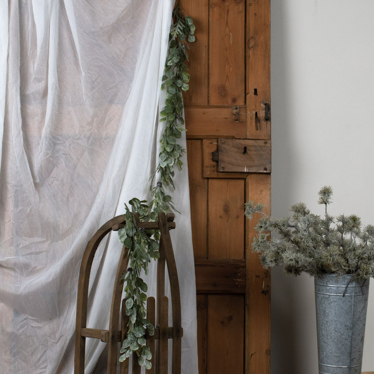 Frosted Pine And Eucalyptus Garland by Hill Interiors - image 3