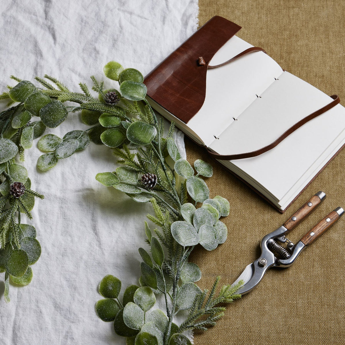 Frosted Pine And Eucalyptus Garland by Hill Interiors - image 5