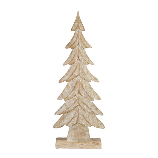 Carved Wood Christmas Tree by Hill Interiors