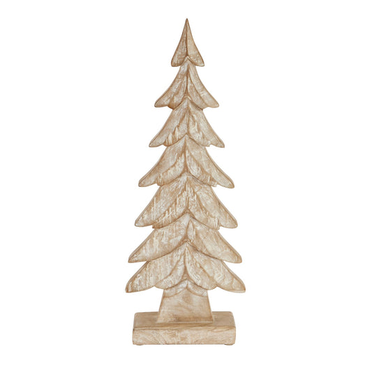 Carved Wood Large Christmas Tree by Hill Interiors
