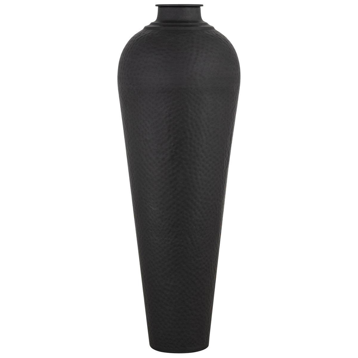 Matt Black Large Hammered Vase With Lid by Hill Interiors - image 2