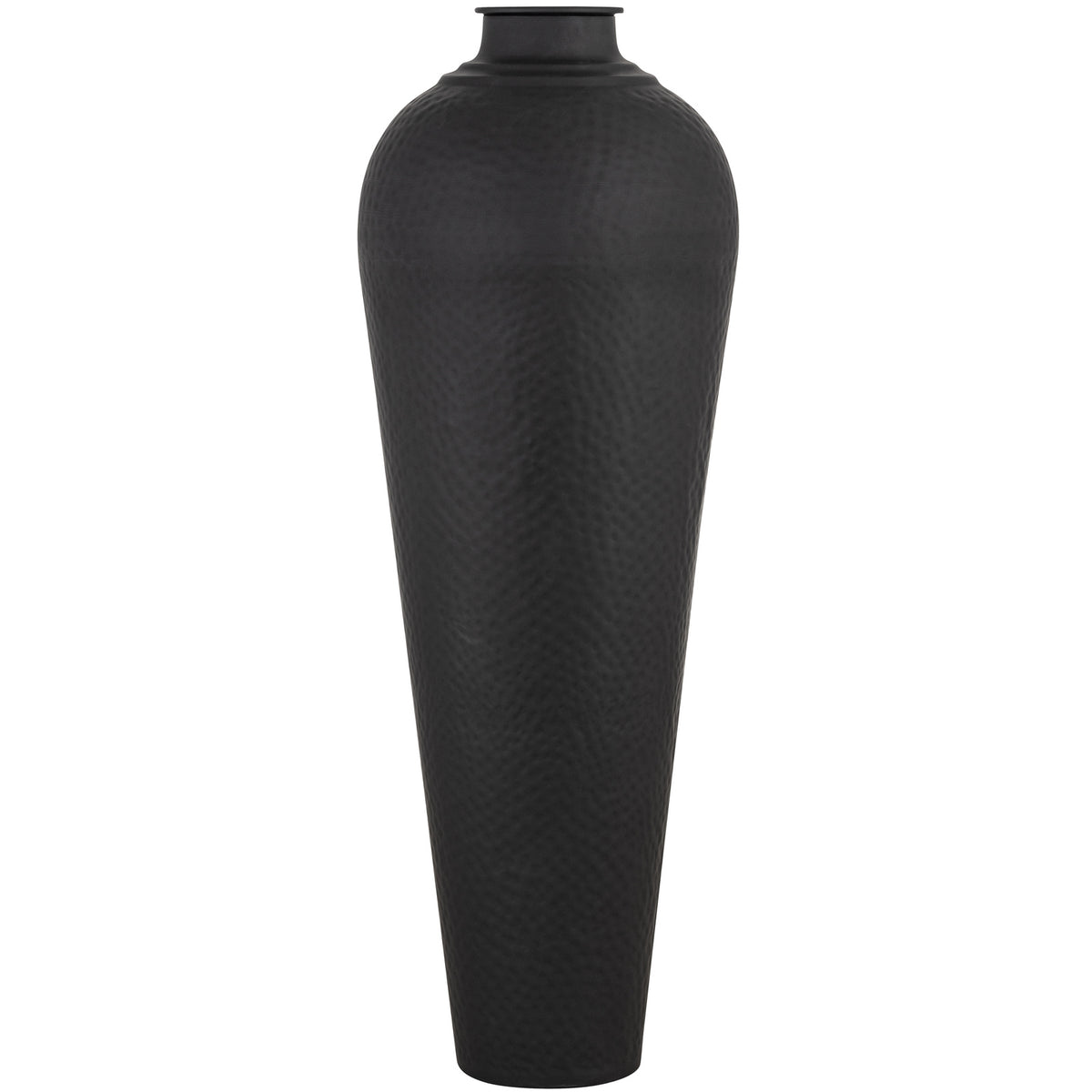 Matt Black Large Hammered Vase With Lid by Hill Interiors - image 4