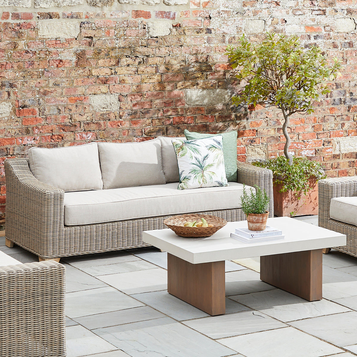 Capri Collection Outdoor Three Seater Sofa by Hill Interiors