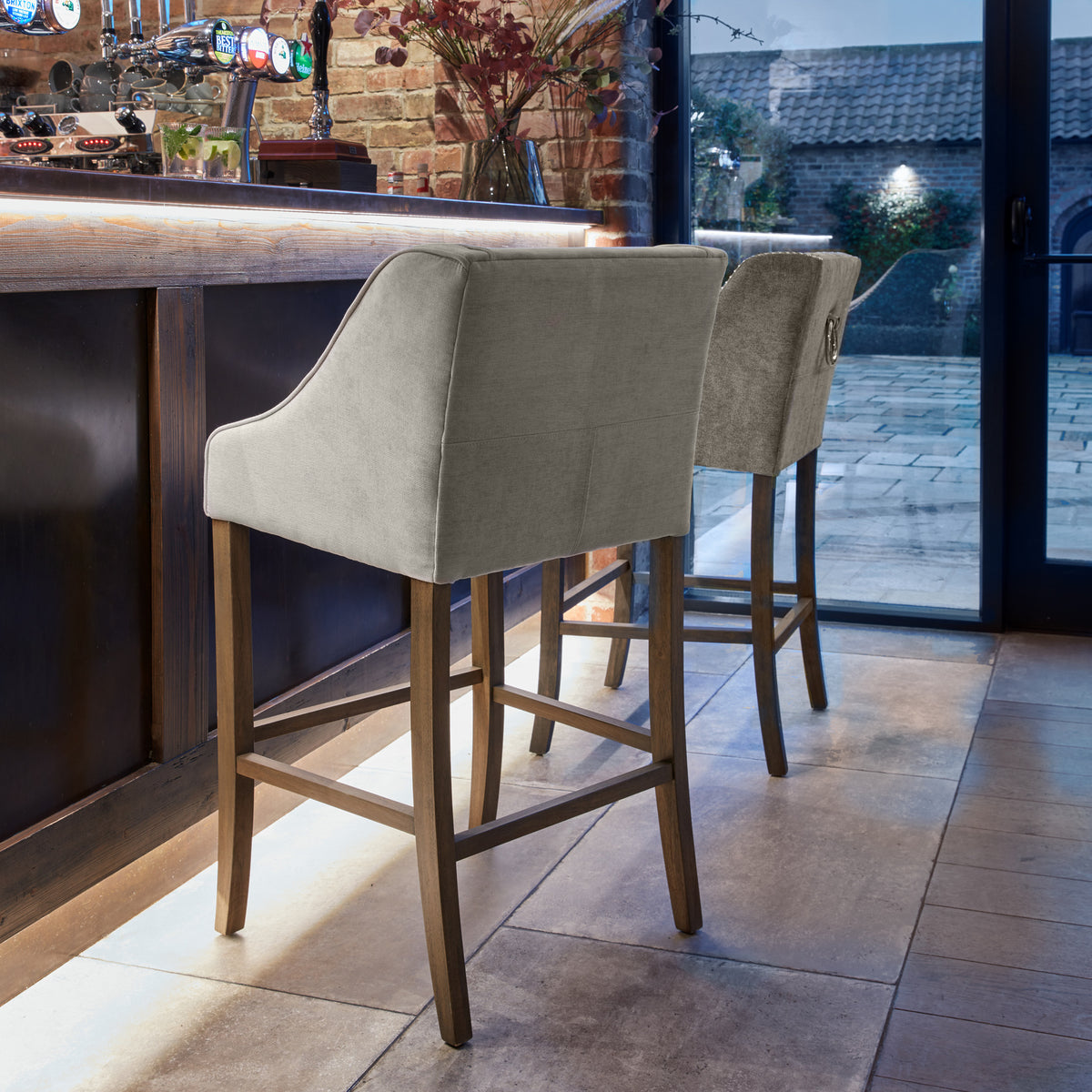 Epsom Grey Bar Stool by Hill Interiors - image 2