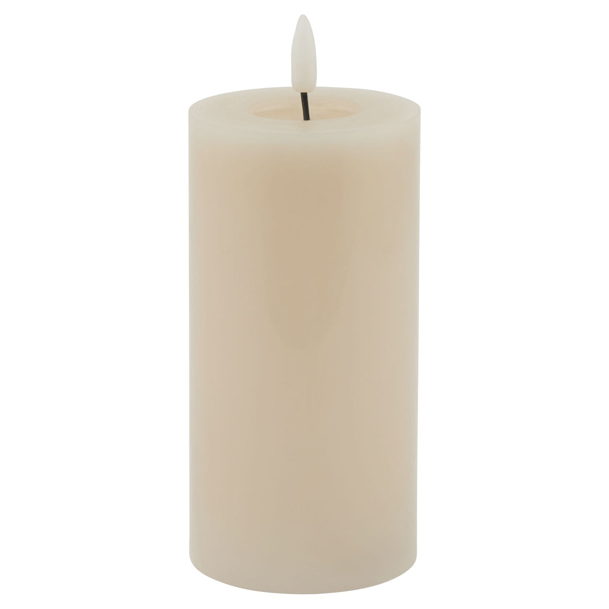 Luxe Collection Melt Effect 3x6 Taupe LED Wax Candle by Hill Interiors