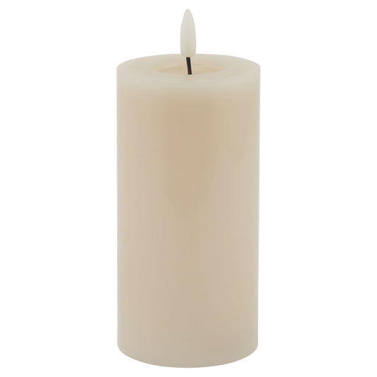 Luxe Collection Melt Effect 3x6 Taupe LED Wax Candle by Hill Interiors