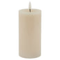 Luxe Collection Melt Effect 3x6 Taupe LED Wax Candle by Hill Interiors