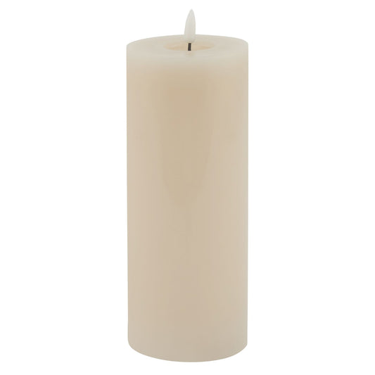 Luxe Collection Melt Effect 3.5x9 Taupe LED Wax Candle by Hill Interiors