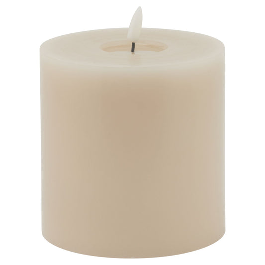 Luxe Collection Melt Effect 5x5 Taupe LED Wax Candle by Hill Interiors
