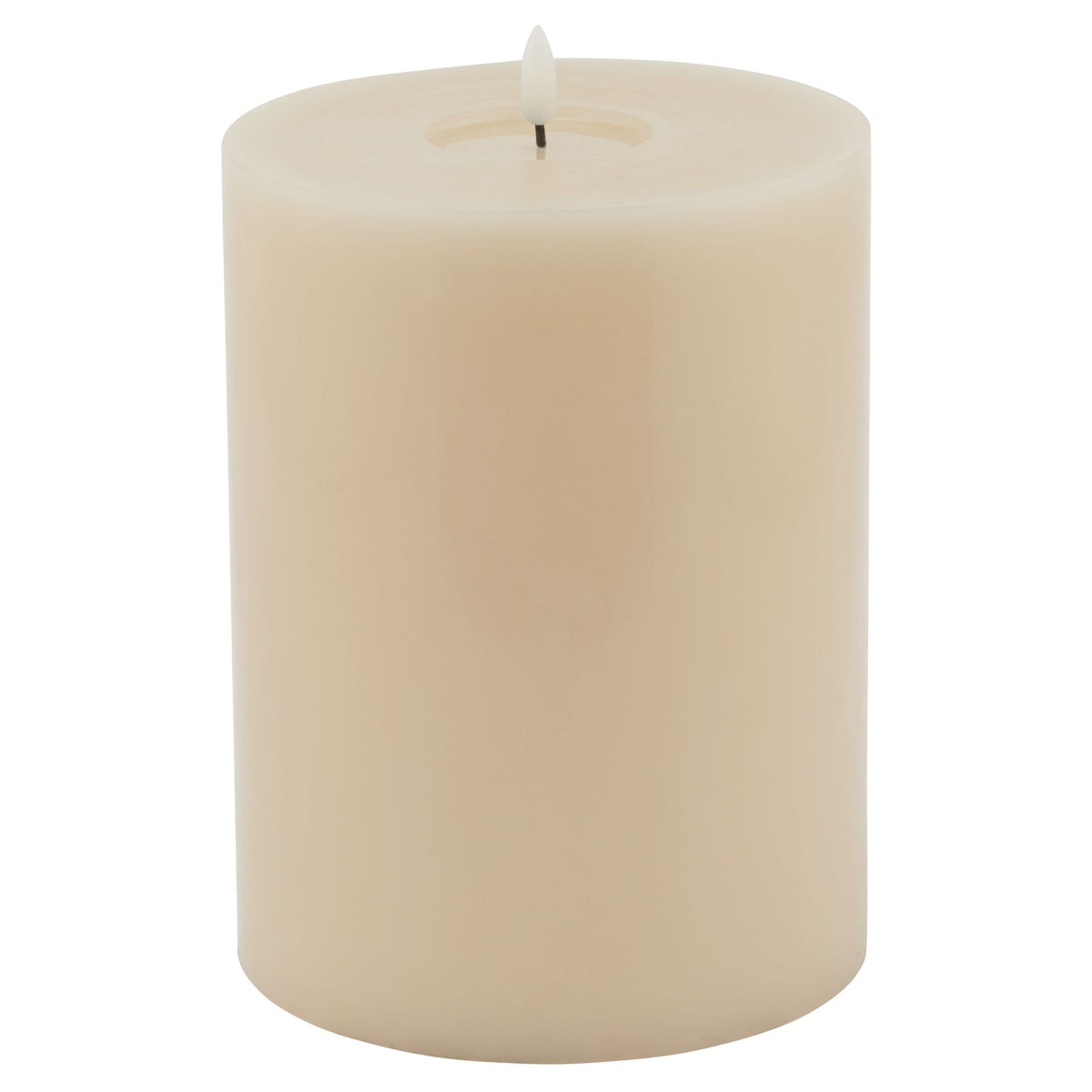 Luxe Collection Melt Effect 6x8 Taupe LED Wax Candle by SEDERVA