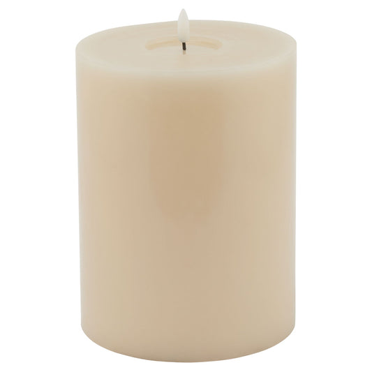 Luxe Collection Melt Effect 6x8 Taupe LED Wax Candle by Hill Interiors