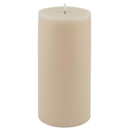Luxe Collection Melt Effect 6x12 Taupe LED Wax Candle by Hill Interiors