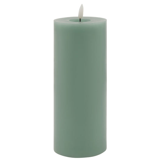 Luxe Collection Melt Effect 3.5x9 Sage LED Wax Candle by Hill Interiors
