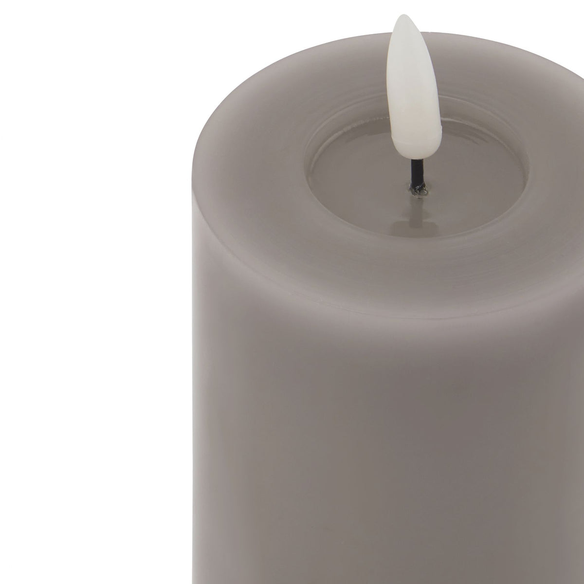 Luxe Collection Melt Effect 3x4 Grey LED Wax Candle by Hill Interiors - image 2