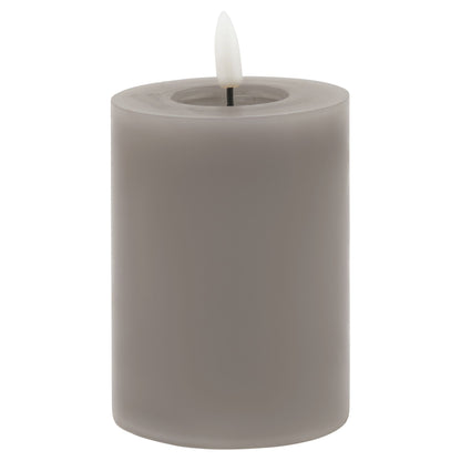 Luxe Collection Melt Effect 3x4 Grey LED Wax Candle by Hill Interiors
