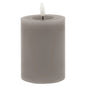 Luxe Collection Melt Effect 3x4 Grey LED Wax Candle by Hill Interiors
