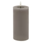 Luxe Collection Melt Effect 3x6 Grey LED Wax Candle by Hill Interiors