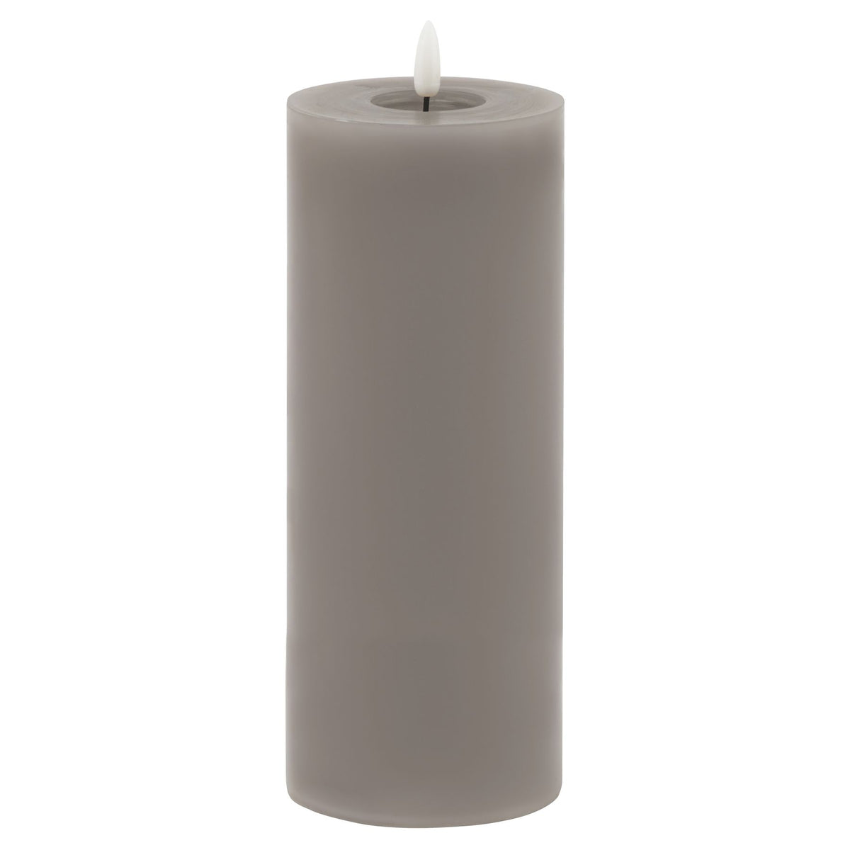 Luxe Collection Melt Effect 3.5x9 Grey LED Wax Candle by Hill Interiors
