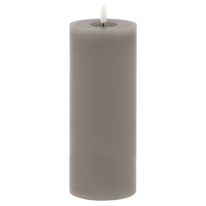 Luxe Collection Melt Effect 3.5x9 Grey LED Wax Candle by Hill Interiors