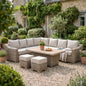Capri Outdoor Large Corner Set With Riser Table + 2 Stools by Hill Interiors