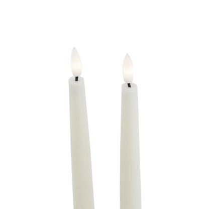 Luxe Collection S/2 Taupe LED Wax Dinner Candles by SEDERVA - image 2