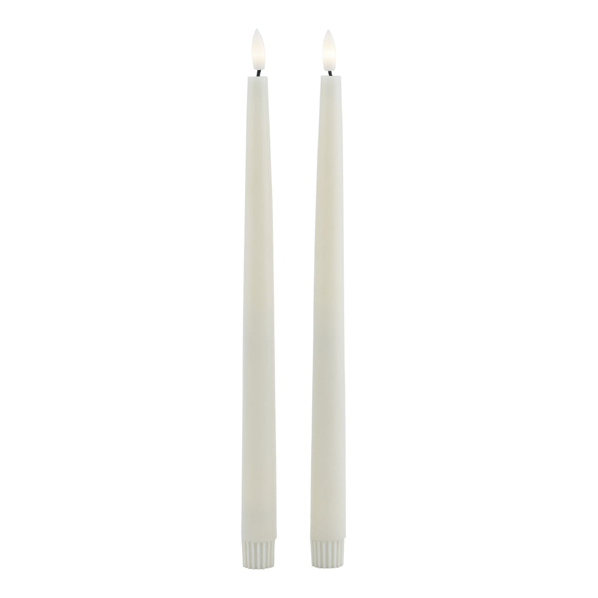 Luxe Collection S/2 Taupe LED Wax Dinner Candles by SEDERVA - image 3