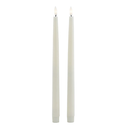 Luxe Collection S/2 Taupe LED Wax Dinner Candles by SEDERVA - image 3