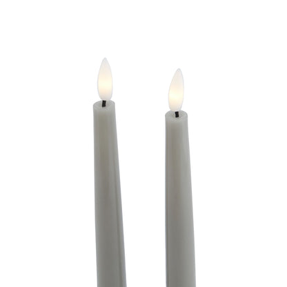 Luxe Collection S/2 Grey LED Wax Dinner Candles by Hill Interiors - image 3